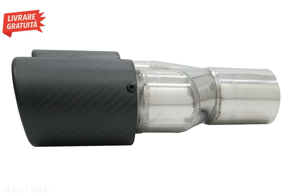 Toba Ornament Evacuare Fibra Carbon Mat Orificiu de admisie 5.8 cm Partea Stanga- livrare gratuita - 7