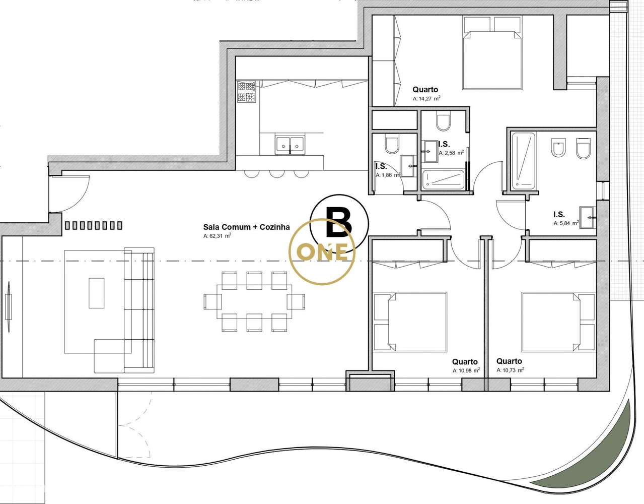 Apartamento T3 de Luxo em Fraião - Grande imagem: 4/36