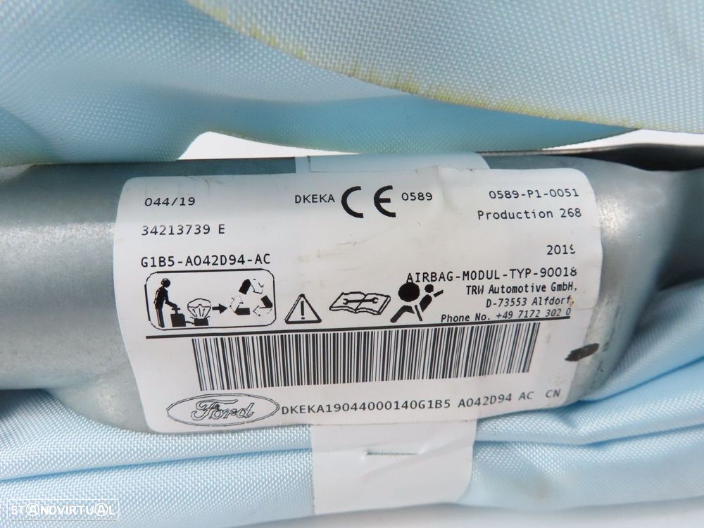 Airbag Cortina Direito Usado / Original FORD KA+/FORD KA+ (UK, FK) G1B5-A042D94-... - 3