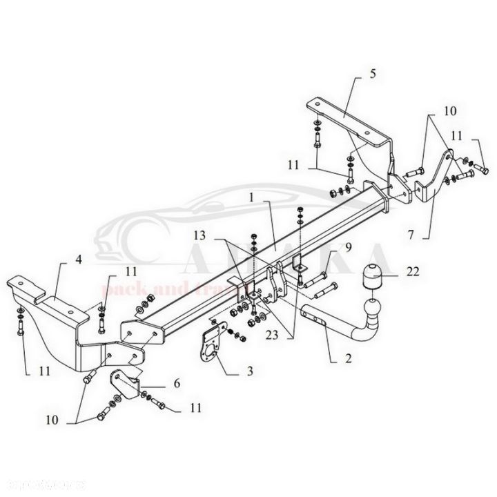 Hak Holowniczy Odkręcany Do Citroen C5 I Break Kombi 2004-2008 - 3