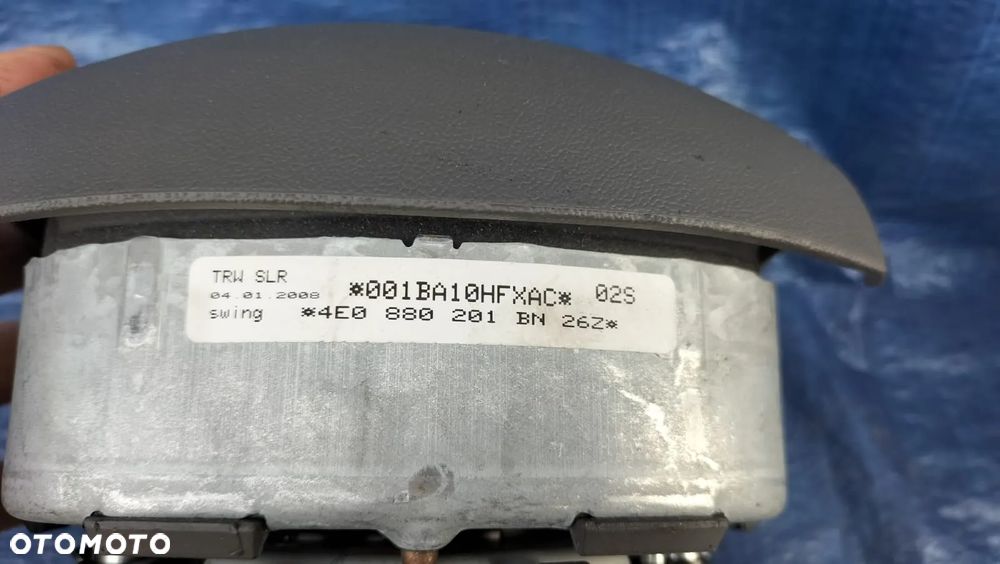 AIRBAG AIR BAG PODUSZKA KIEROWCY SWING PASAŻERA PASY PAS BEZPIECZEŃSTWA LEWY PRAWY PRZÓD KPF NAPINACZ SENSOR KOMPLET ZESTAW 4E0880201BN 4E0880203C 4E0959655K 4E1857705 4E1857706 AUDI A8 S8 D3 LIFT - 4