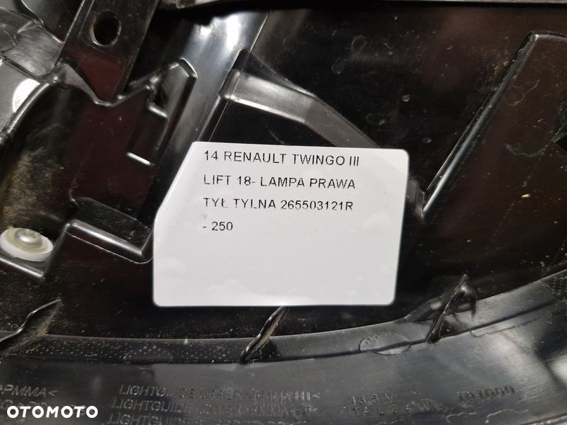 renault twingo 3 iii lift lampa prawy tył prawa tylna 265503121r - 6