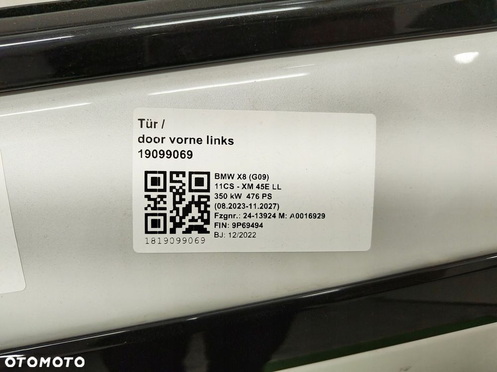 BMW XM G09 DRZWI LEWY PRZÓD A96 KEYLESS - 5