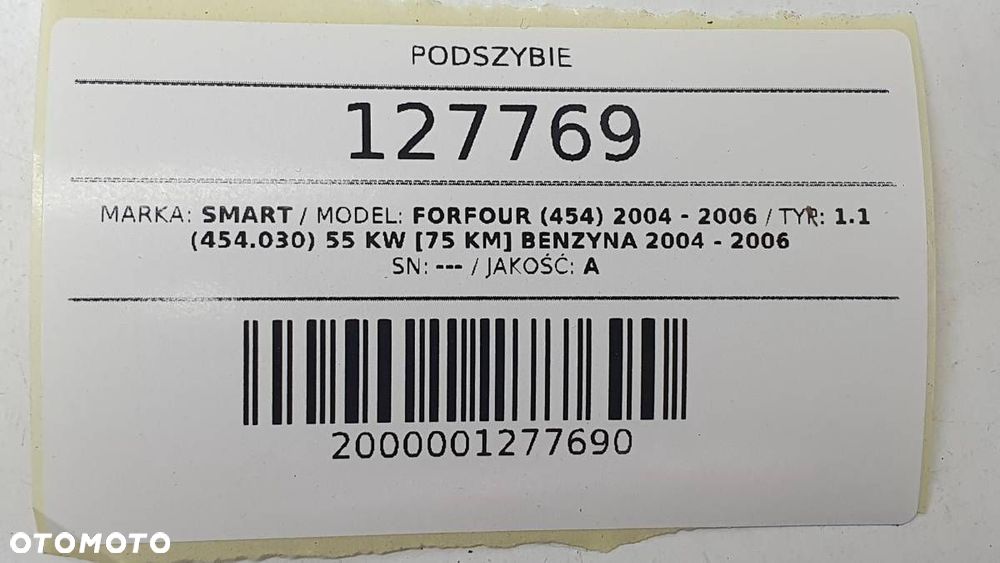 PODSZYBIE CZARNE METALOWE SMART FORFOUR 454 EUROPA KOMPLET - 9