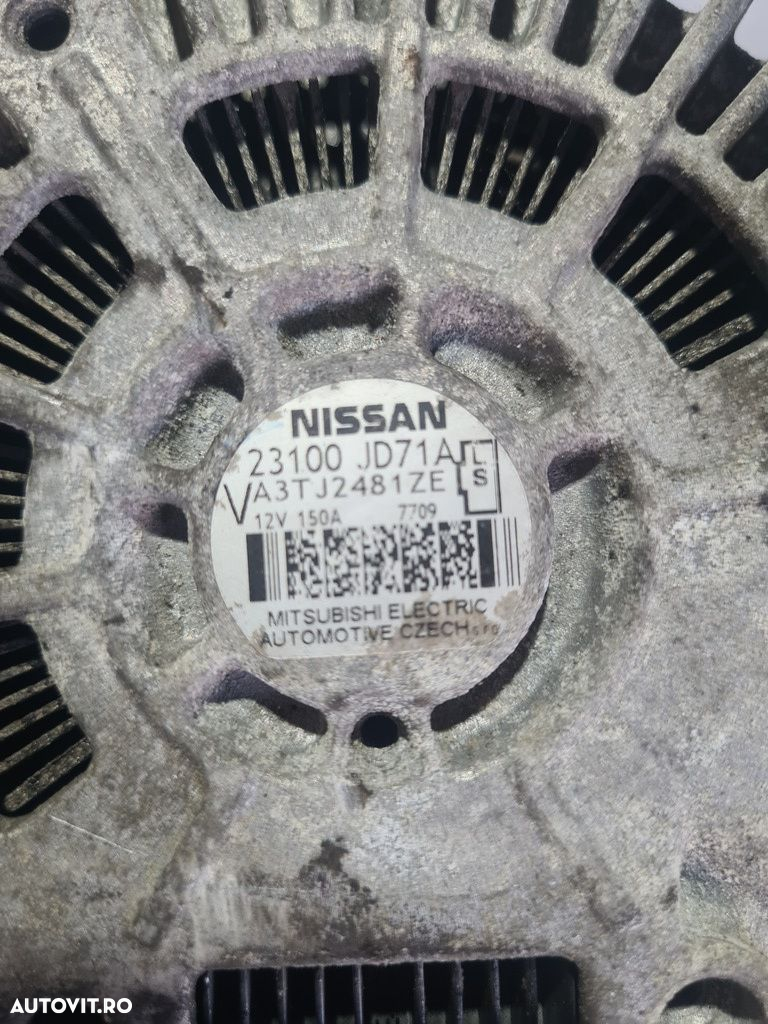 Alternator Nissan Qashqai 2.0 D 2007 - 2010 150CP 1995CC M9R Euro4 (924) Diesel 23100JD71A - 5