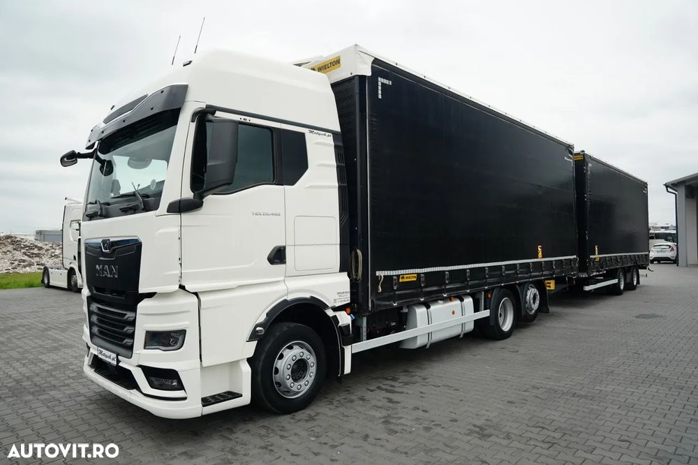 MAN TGX 26.480 / COMBINAȚIE TANDEM 120 M3 / TRAVERSE / MEGA / PUNȚĂ RIDICATĂ / ACOPERIȘ RIDICAT / CAMERĂ / + REMORCĂ WIELTON / PUNȚĂ RIDICATĂ / PUNȚI SAF - 3