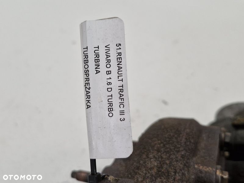 RENAULT TRAFIC III 3 VIVARO B 1.6 D TURBO TURBINA TURBOSPRĘŻARKA 54389700005 - 5