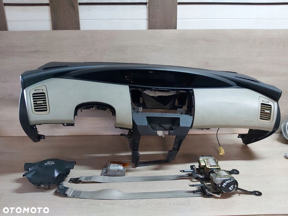 Nissan Primera P12 Deska poduszka pasażera kierowcy air bag pas lewy prawy - 1