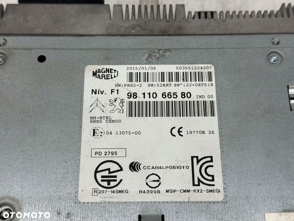 stacja multimedialna radio peugeot 208 9811066580 - 4