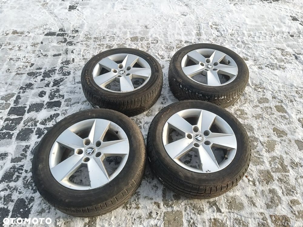 Felgi Aluminiowe 16 Skoda Octavia 3 5x112 ET46 5E0601025H Koła VW Seat Audi 6,5Jx16H2 - 1