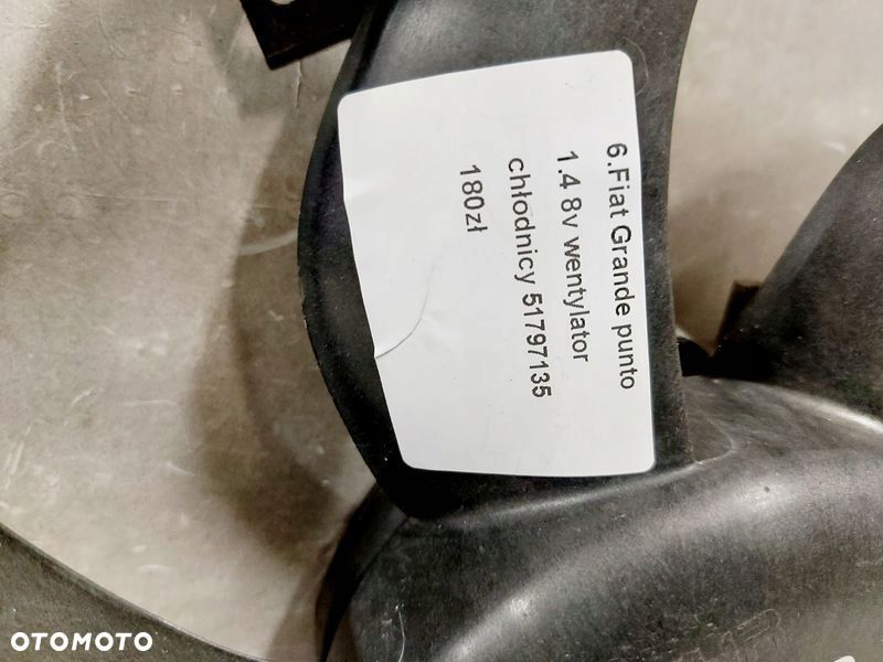 fiat grande punto 1.4 8v wentylator chłodnicy 51797135 - 2