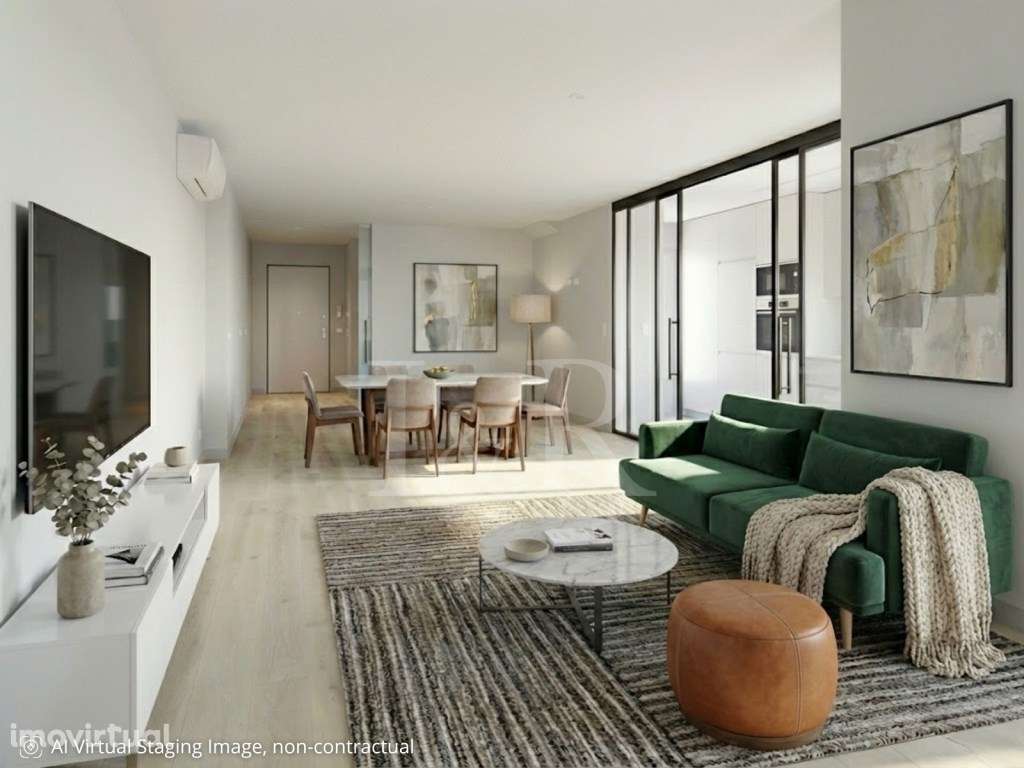 Apartamento T2 duplex com terraço, junto à Praça de Espanha - Grande imagem: 3/46