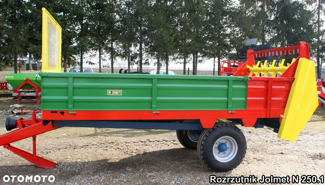 nowy ROZRZUTNIK JOLMET do nawozu obornika jednoosiowy N250/1 3,5 T STANDARD - 7