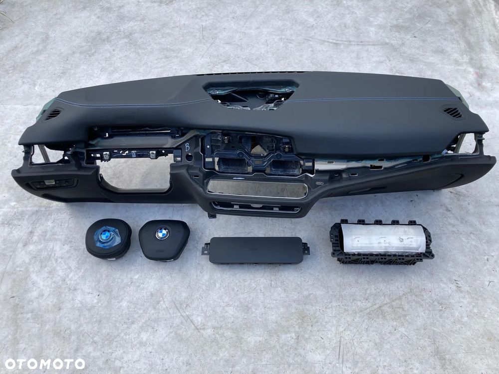 BMW 3 G20 G21 M3 G80 G81 M4 G82 G83 G22 G26 DESKA KONSOLA KOKPIT PULPIT PÓŁKA PARAPET AIRBAG KOLAN PODUSZKI POWIETRZNE KIEROWCY PASAŻERA KOLANOWA KURTYNY KURTYNA PASY PAS naprawa Raz2 !!! SKÓRA - 6