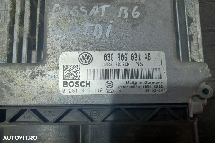 Calculator motor ECU 03G906021AB 0281012119 - 2.0 BMP 03G906021AB 028 - 3