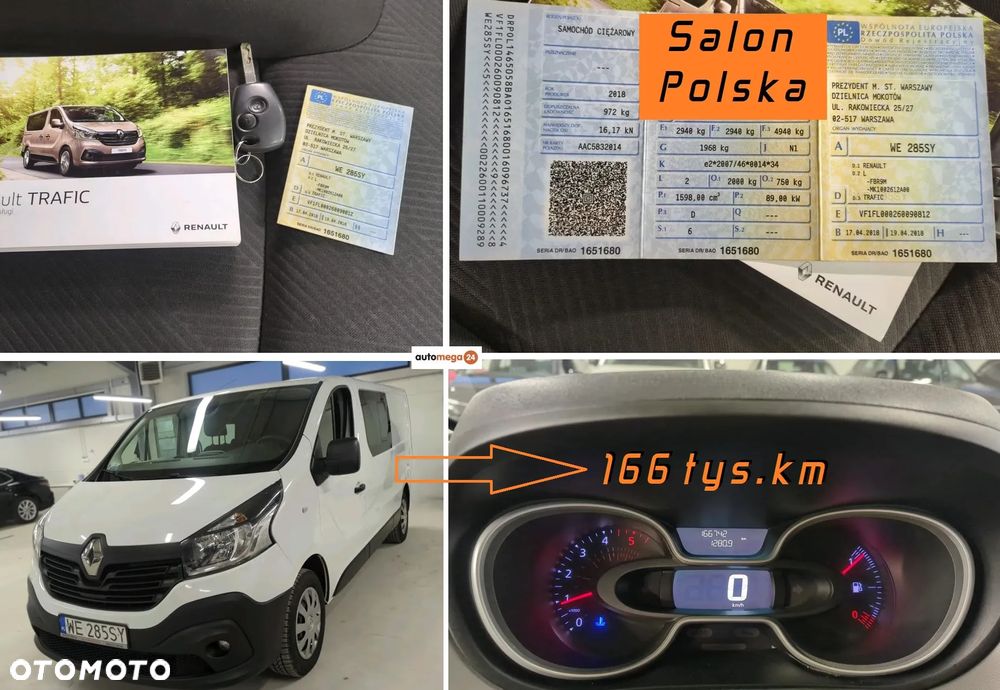 Renault Trafic L2H1 DOKA 6cio osobowy Brygadowy Homologacja cięż. N1 Duża Ładowność 972kg - 8