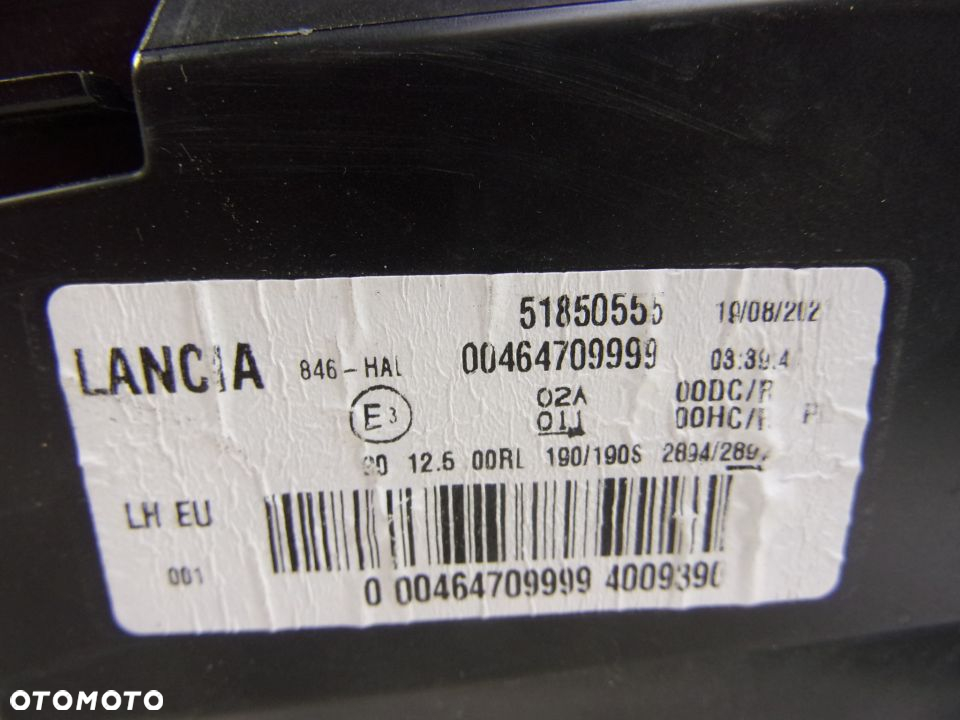 LANCIA YPSILON II 11- LAMPA LEWA PRZÓD 51850555 - 7