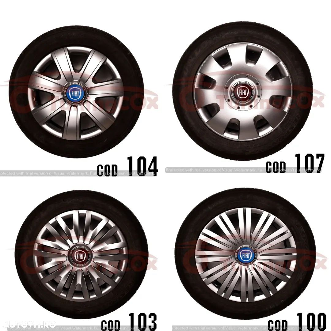 Capace roti FIAT r13  la set de 4 buc,Capace janata aliaj - 1