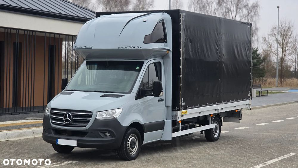 Mercedes-Benz SPRINTER 316 CDI 907❗ PLANDEKA 10 PALET / DRZWI Z TYŁU / DWIE WYSOKOSCI JAZDY / ZABUDOWA JEGGER / MAX ROZSTAW OSI / PODUSZKI PNEUMATYCZNE / SYPIALKA / RAMA / LAWETA / SALON POLSKA ❗❗ - 27