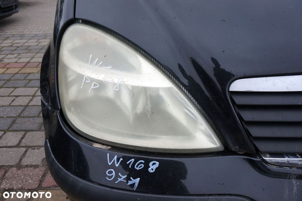 MASKA ZDERZAK BŁOTNIKI LAMPY A-KLASA W168 LIFT 971  MERCEDES 2001-2004 CZARNY PRZÓD KOMPLETNY - 16