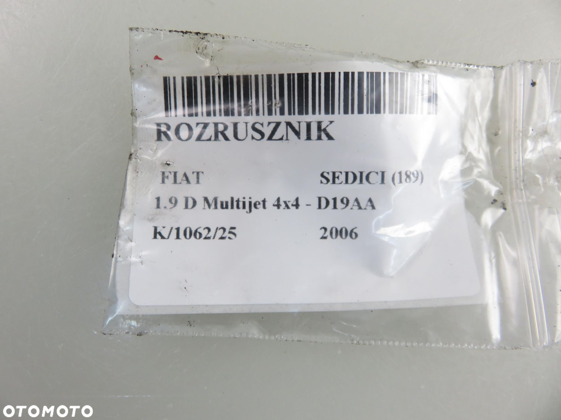 ROZRUSZNIK FIAT SEDICI 1.9 D 0001109270 - 2