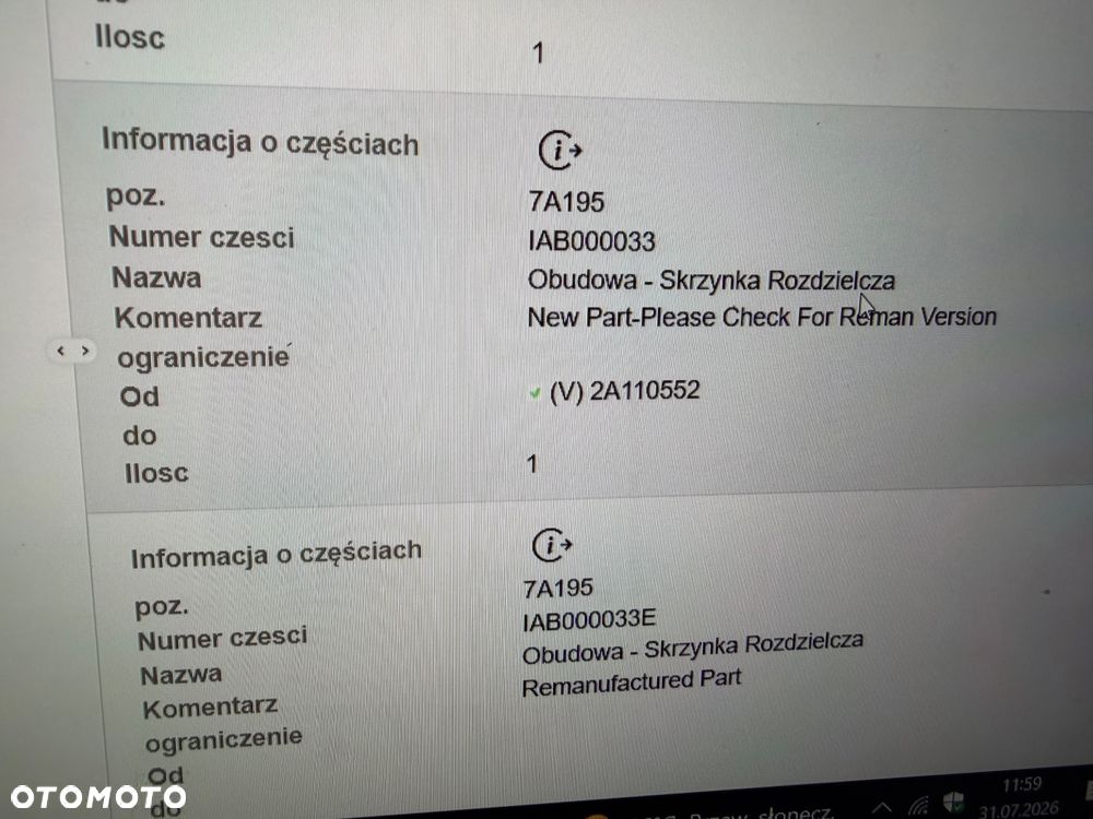 Reduktor Land Rover Range rover  L322 3.0 m57 iab000033 igh500010 - 6