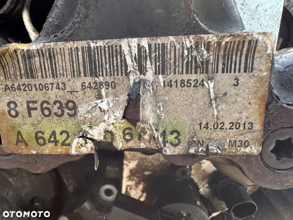 MERCEDES silnik OM 642.890 vito 639 viano mały przebieg   EURO 5 sprinter - 2