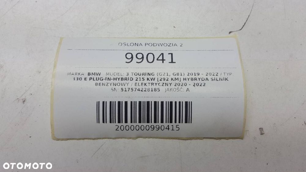 OSŁONA PODWOZIA LEWA BMW G21 EU 74228185 - 4