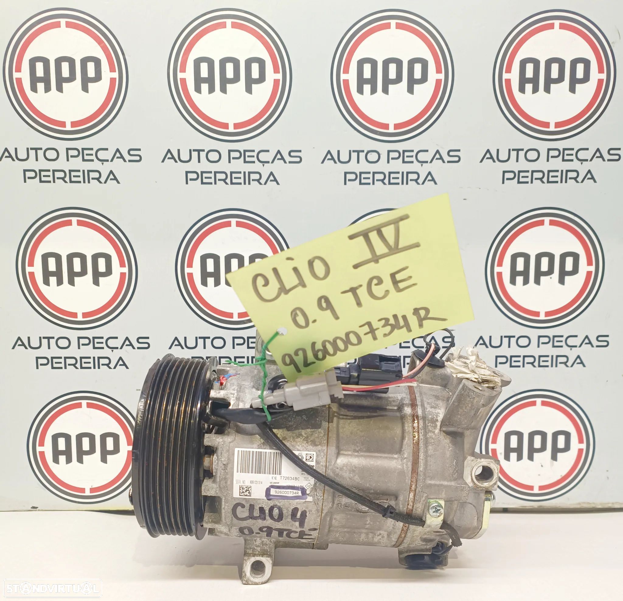 Compressor ar condicionado Renault Clio IV 0.9 TCE, referência 926000734R , Clio 1.5 DCI 926002352R , UNIDADE . - 1