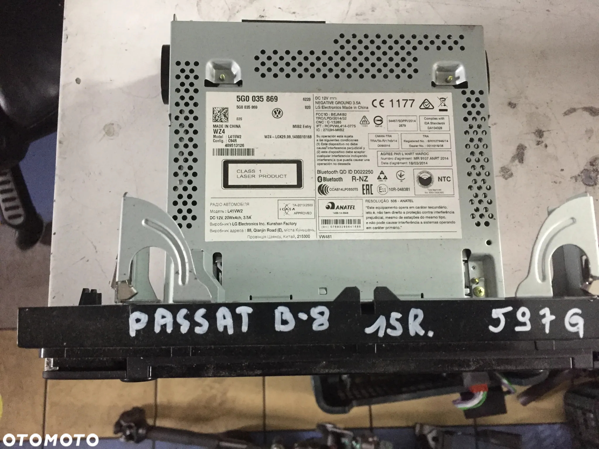 VW PASSAT B8 15R RADIO 5G0035869 - 2