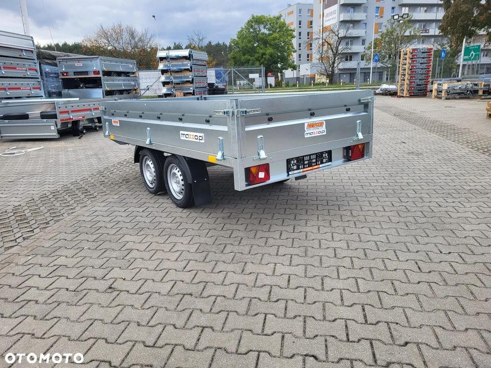 Neptun DOSTAWA! Przyczepa platforma wym. 302x151 SPAWANA! koła pod spodem N7-302 2 kps, wszystkie burty DEMONTOWALNE, lekka kat.B GN273 - 14