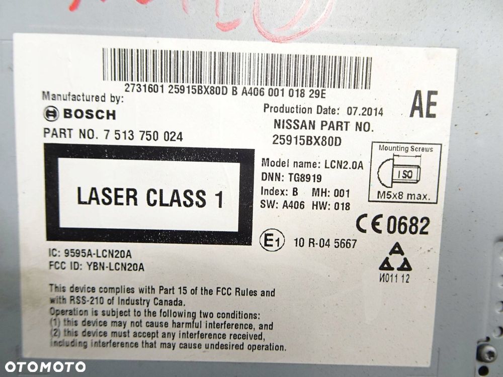 radio cd nissan note e12 - 8