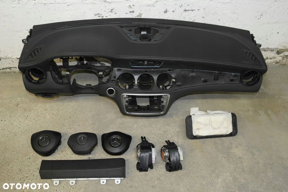 mercedes cla w117 airbag pas pasy deska skÓra kokpit pulpit - 1