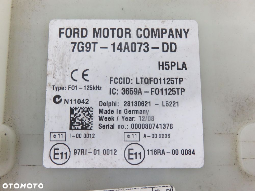 BSI FORD MONDEO IV 2.0 TDCi 7G9T14A073DD 3659AF01125TP - 2