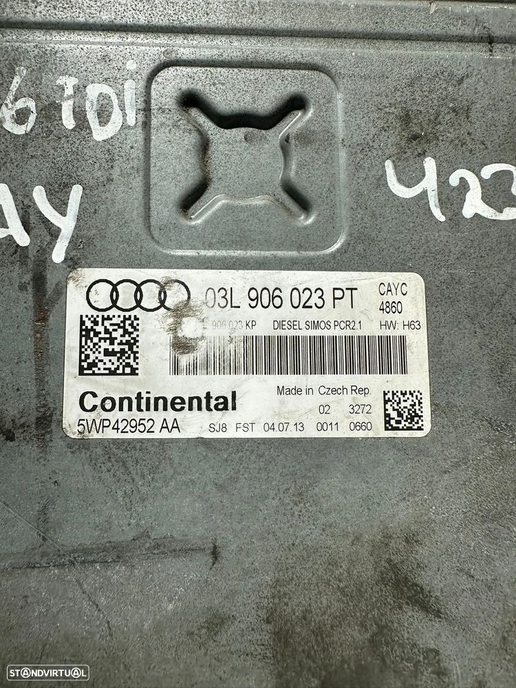 .Centralina Motor Continental VW Audi Volkswagen 1.6 TDi CAY 03L906023PT 5WP4295AA 2010 - 2015 - 7