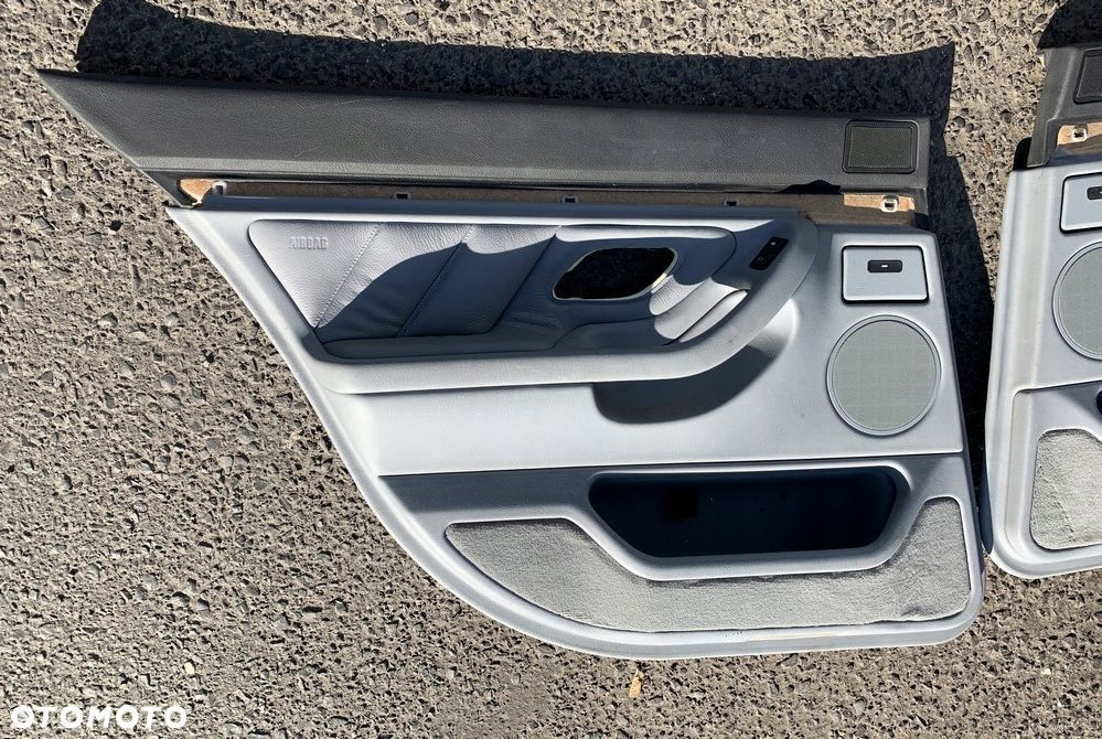 BOCZKI DRZWI KOMPLET SKÓRA SZARE BMW E38 EUROPA - 4
