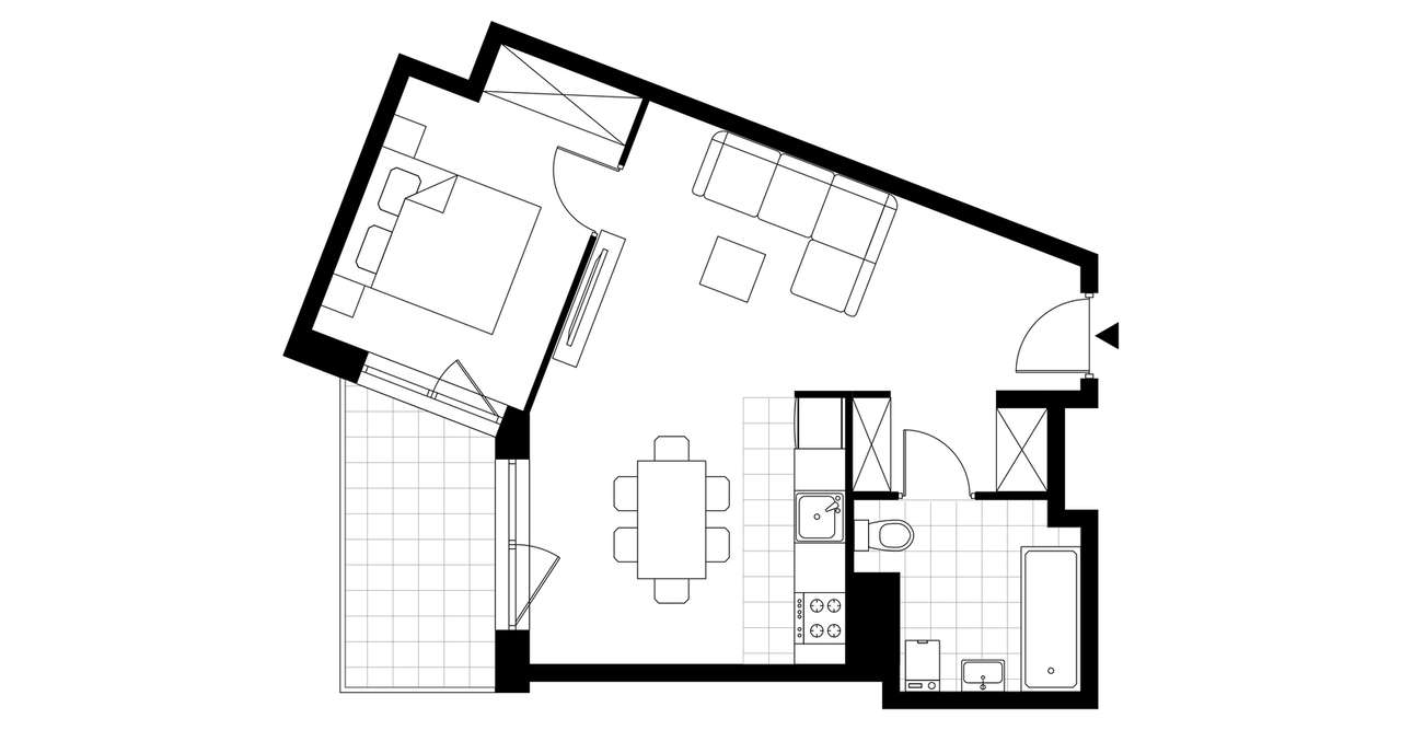 2-pokojowe mieszkanie 43m2 + balkon Bez Prowizji - Pełny obrazek: 3/16
