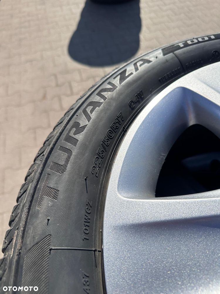 OPEL ASTRA J ZAFIRA C KOMPLET KÓŁ BRIDGESTONE 225/50/R17 94V TURANZA T001 LATO - 9