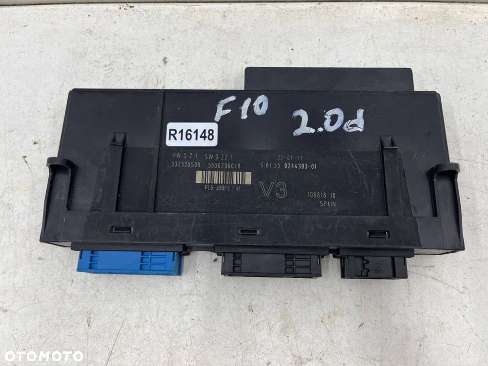 Moduł komfortu BMW 5 F10 F11 10-17r. sterownik komputer 9244393 532535S00 - 1