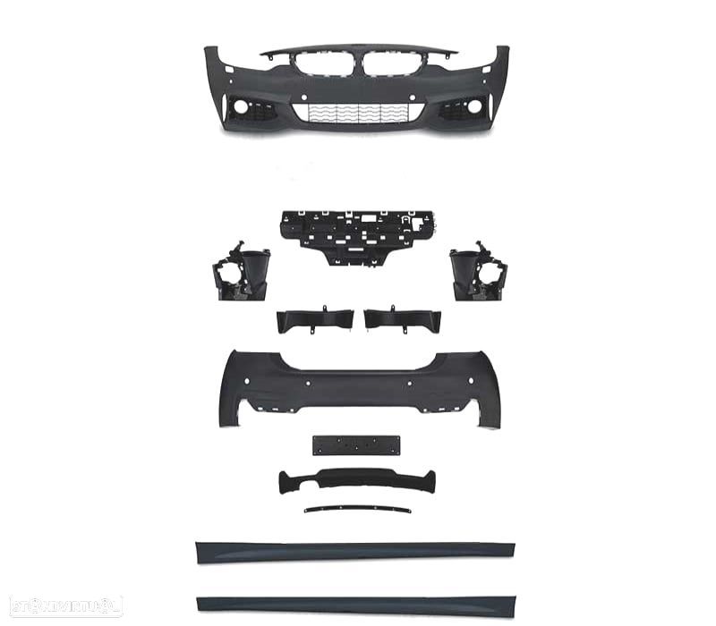 KIT CARROÇARIA BMW F36 GRAN COUPE LOOK M PDC - 2