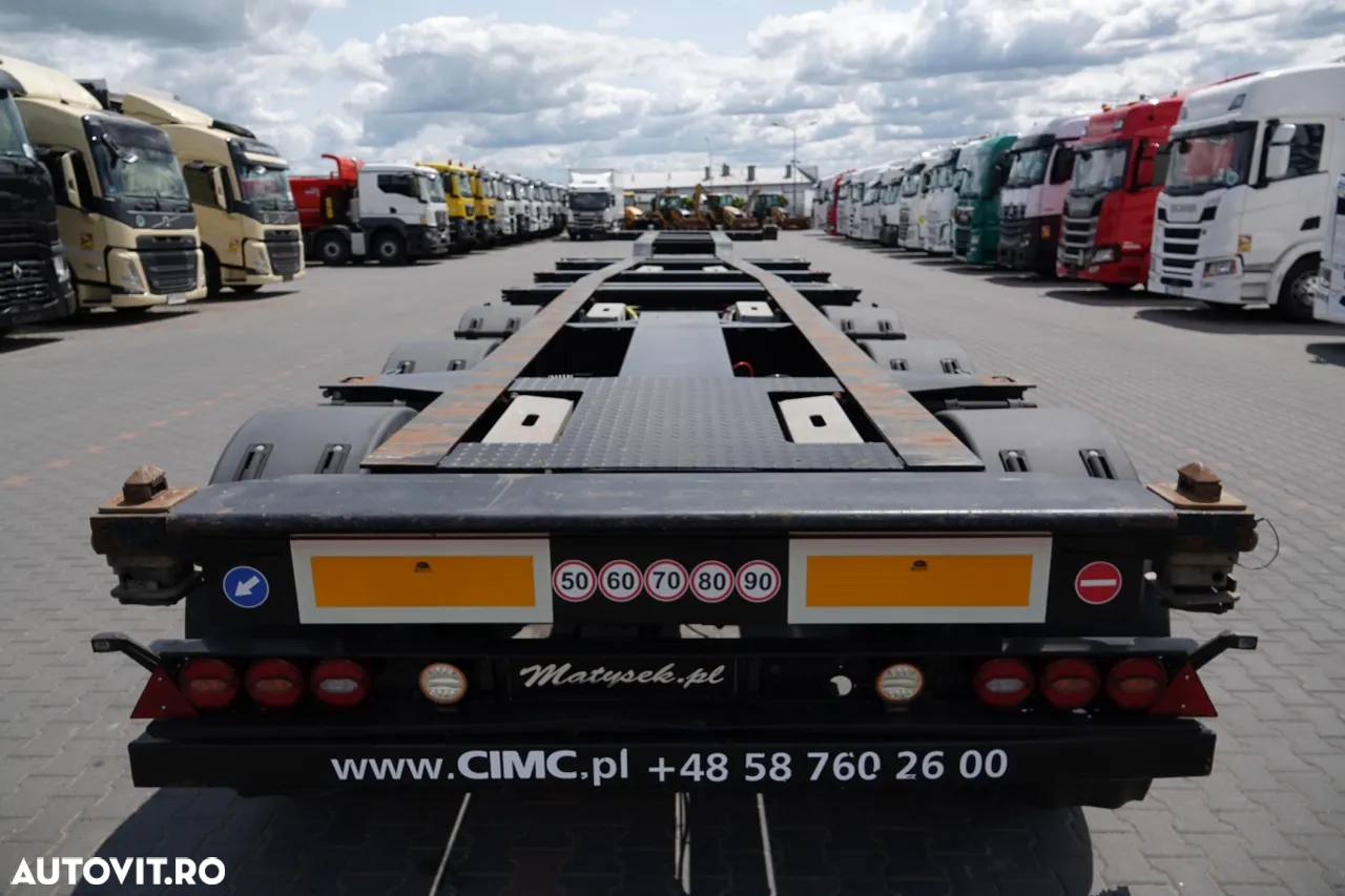 CIMC SEMIREMORCĂ PENTRU CONTAINER / SPATE EXTENSIBIL / PENTRU TOATE CONTAINERELE / AXĂ RIDICATĂ - 13
