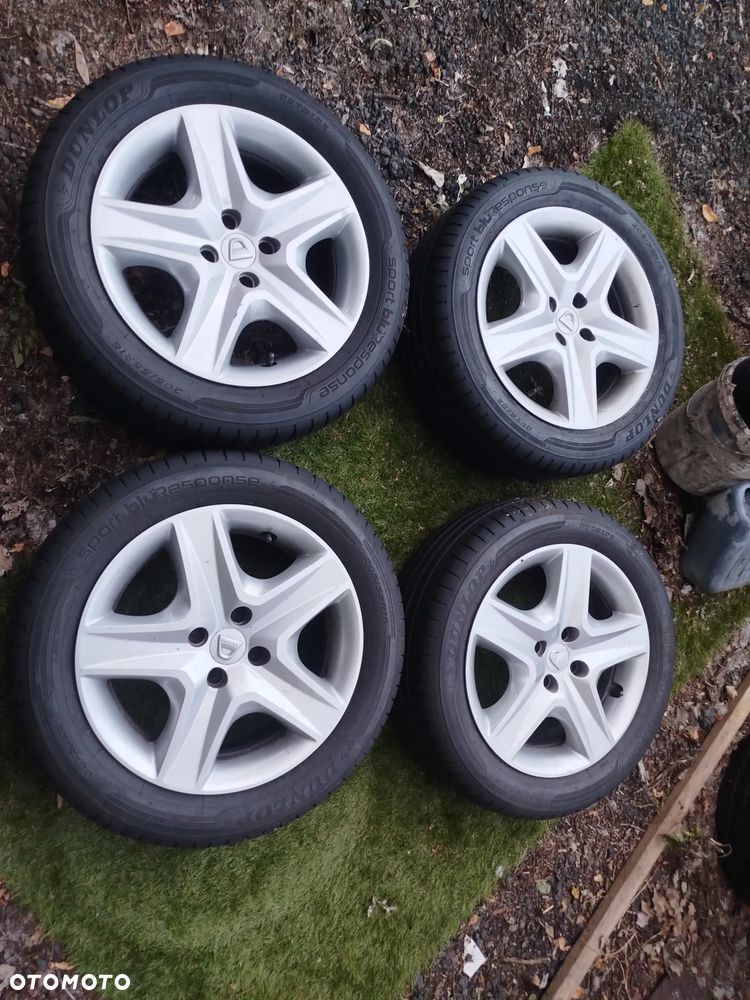 Koła do Dacia Logan Renault Clio 4x100 6jx16 ET37 oryginał z kołpakami 4 x95% bieznika - 2