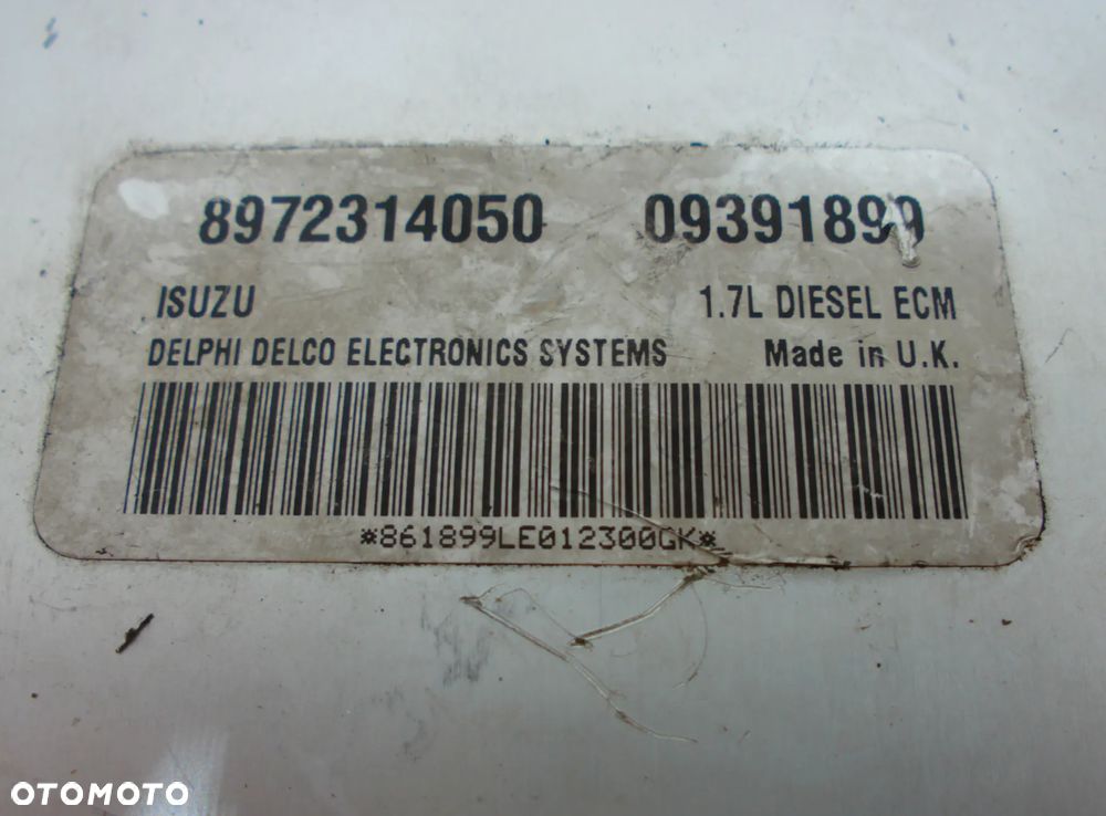 Sterownik Komputer Silnika Isuzu Delphi 8972314050 090391894 - 2