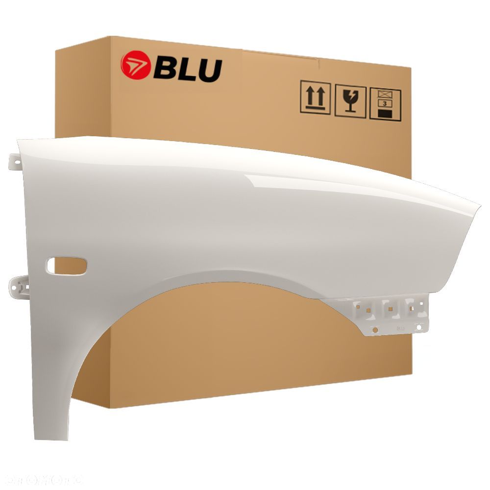 BLU Błotnik Seat Ibiza 3 III Cordoba 2 II 6L LB9A prawy przód biały 02-08 ocynk CandyWeiss - 1