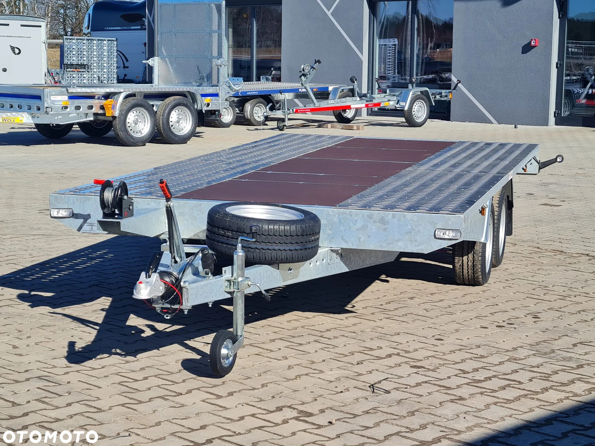Niewiadów Laweta 450x210cm DMC 2700kg AMORTYZATORY KOŁO ZAPASOWE WCIĄGARKA  wypełnienie z wodoodpornej sklejki - 12