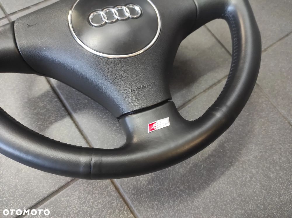 KIEROWNICA 3 RAMIENNA SKÓRZANA SKÓRA S LINE  AUDI S3 8L 8P S4 B5 B6 S6 C5 S8 D2 WYSYŁKA !!!!! - 3