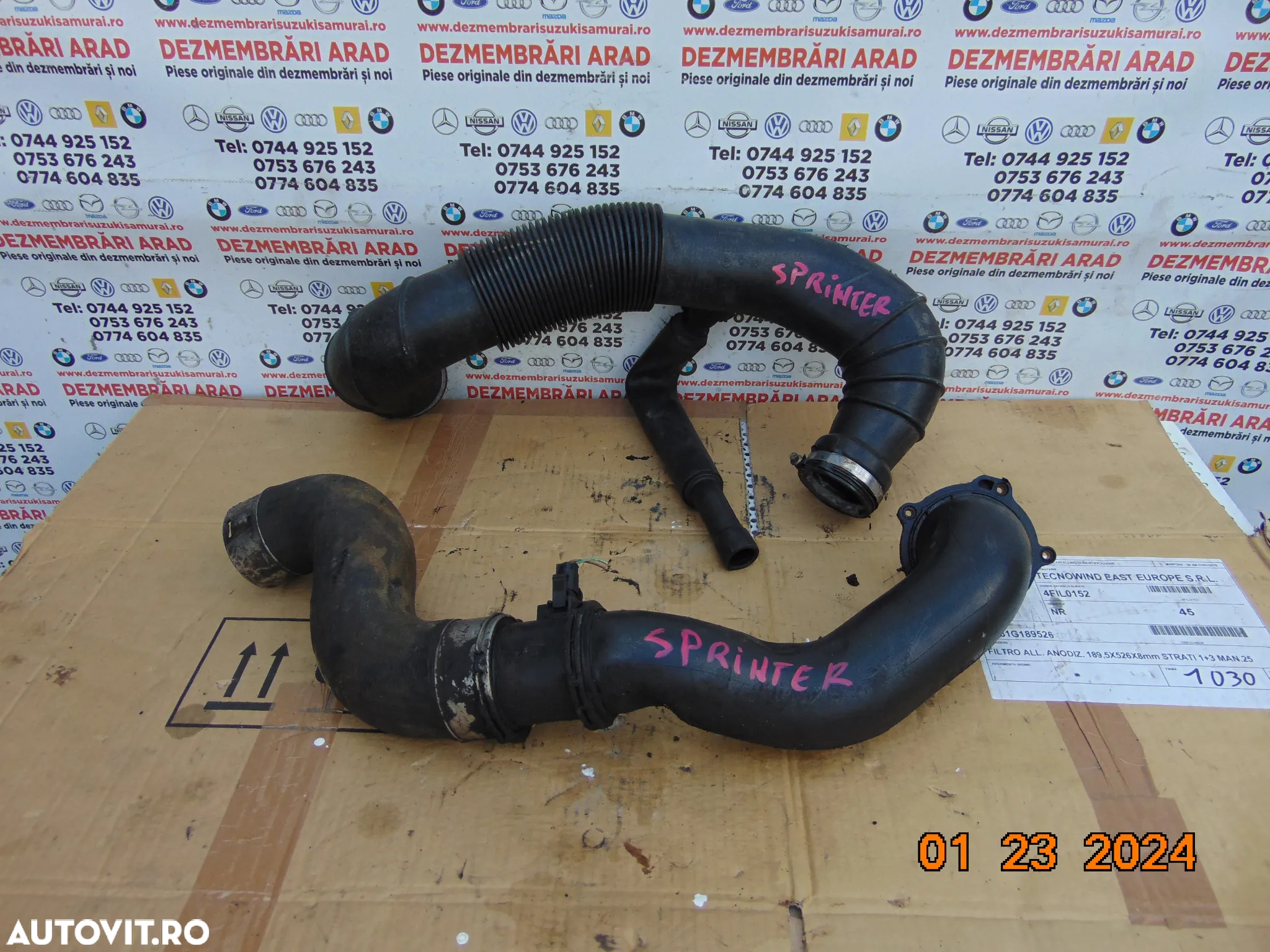 Conducta aer intercooler Mercedes Sprinter 2.2 euro 5 Vito w906 w639 w204 w212 tub intercooler vian - 2