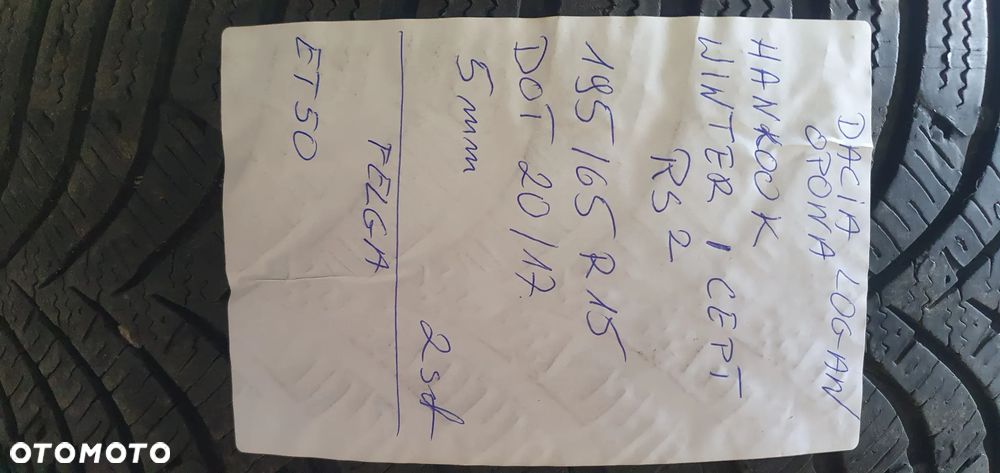 4X Felga stalowa Dacia Logan 4x100 R15 195/65 ET50 - 16