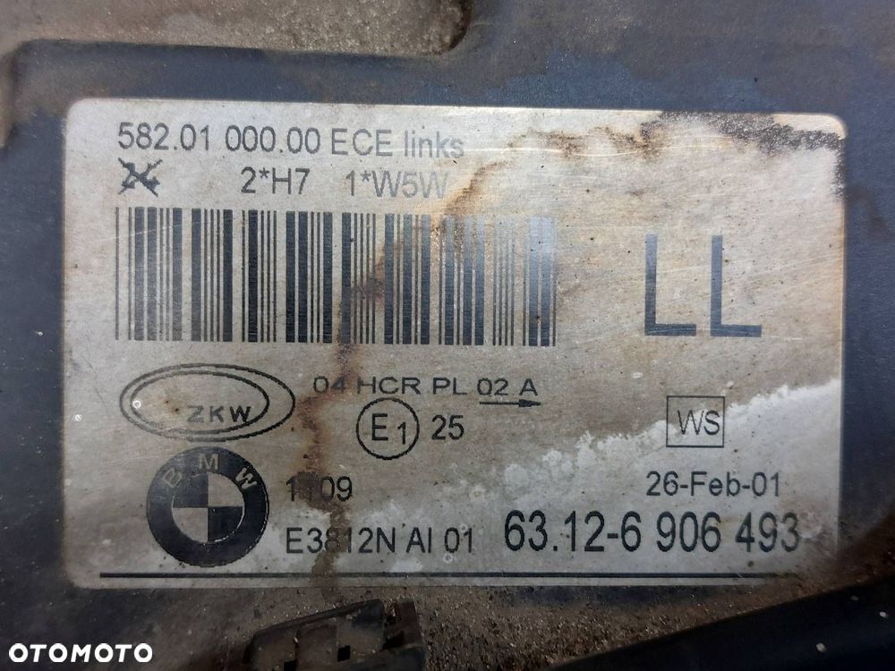 LAMPA LEWY PRZÓD + KIERUNKOWSKAZ ZKW BMW E46 EU EUROPA 6906493 - 6