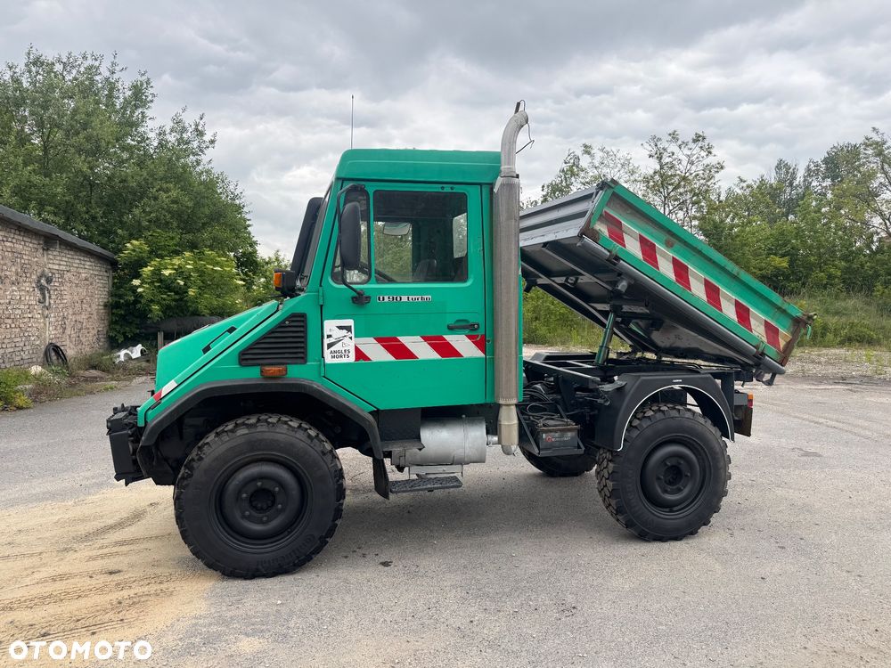 Mercedes-Benz Unimog U90 2000 r. Wywrotka 3 str 2 x WOM 4x4 Hydraulika Tylko 34 tys km Specjalny - 3